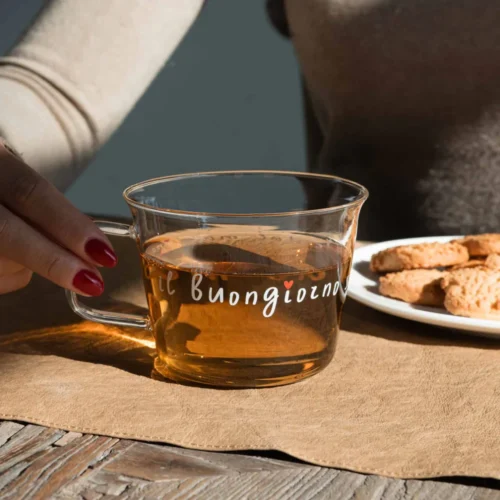 Simple Day Set 2 tazze colazione Il buongiorno si vede dal mattino