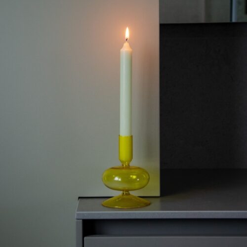 Alternative view of Wd Lifestyle - Porta candele in vetro borosilicato 12 cm Giallo