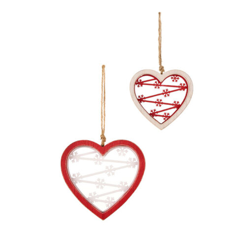 Alternative view of Nuvole di Stoffa - Decorazione cuore in legno rosso – Bear Wonderland