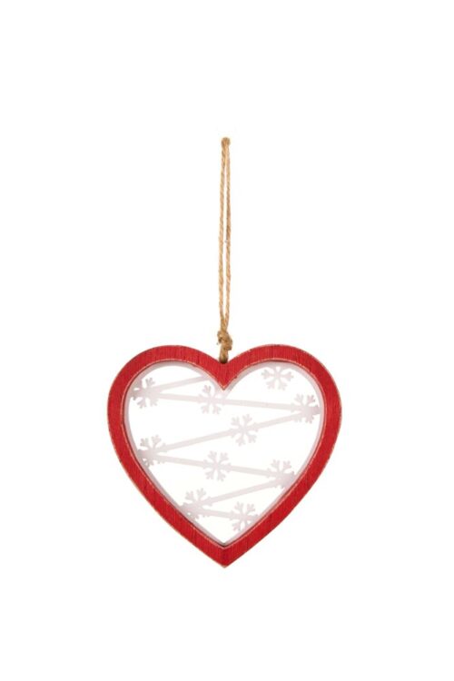 Nuvole di Stoffa - Decorazione cuore in legno rosso – Bear Wonderland