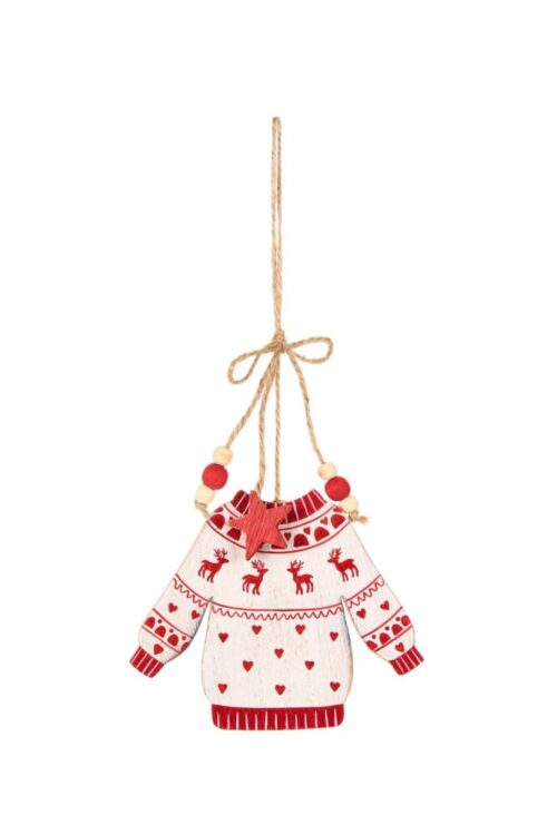 Nuvole di Stoffa - Assortimento decorazione maglione in legno bianco – Bear Wonderland