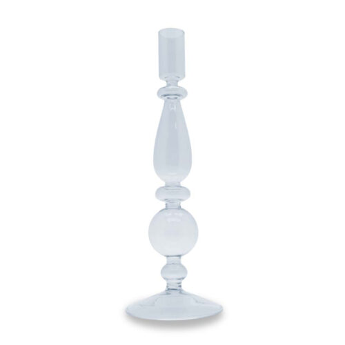 Wd Lifestyle - Porta candele in vetro borosilicato 25 cm Trasparente