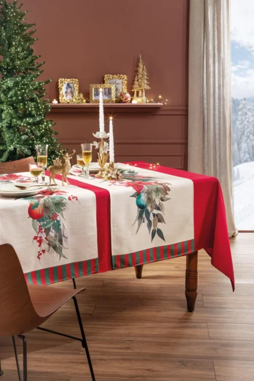 L'oca Nera - Tovaglia antimacchia rossa