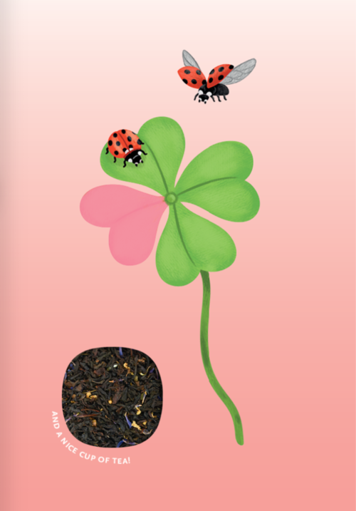 Alternative view of The Cabinet of Curiositeas - Quadrifoglio e coccinella | Cartoline con tè