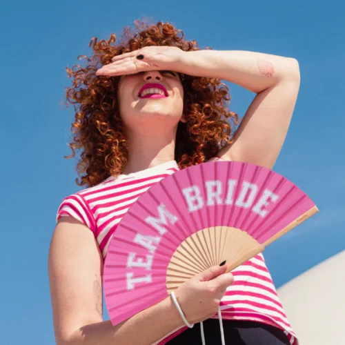 Alternative view of Fisura - Ventaglio rosa "Team Bride"