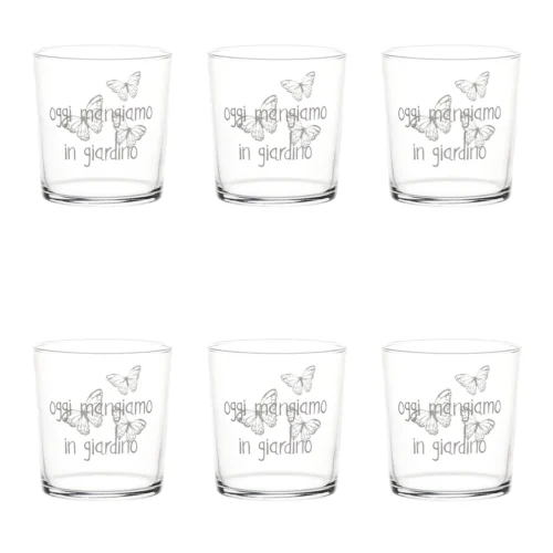 Alternative view of Simple Day - Set 6 Bicchieri acqua Mangiare in giardino