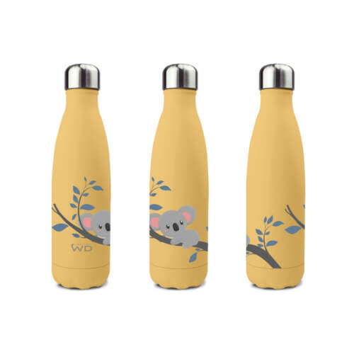 Wd Lifestyle - Bottiglia termica in acciaio inox a doppia parete 500 ml decoro con Koala