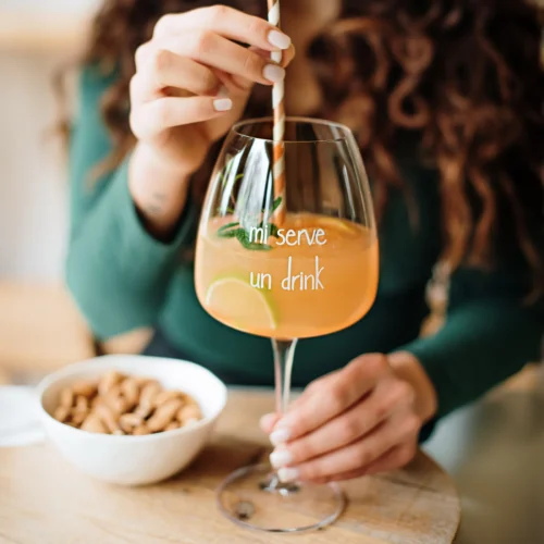 Simple Day Set 2 calici cocktail decoro Mi serve un drink 77cl