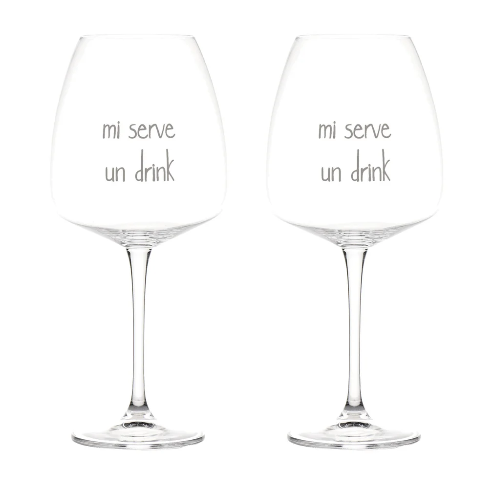 Simple Day Set 2 calici cocktail decoro Mi serve un drink 77cl - immagine 3