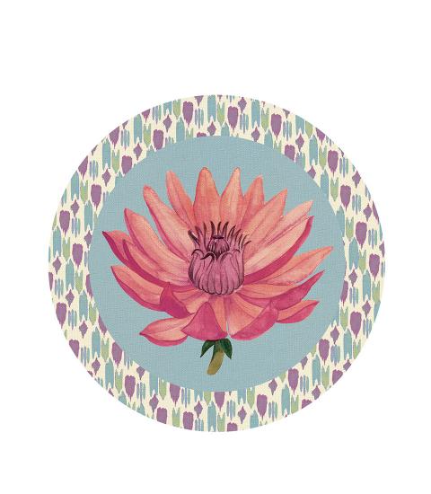 L'Oca Nera - Tovaglietta rigida celeste - Riflessi di Loto