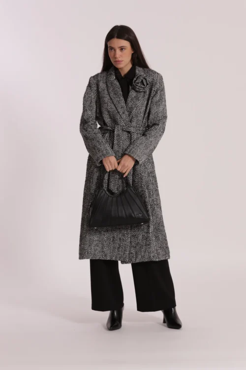 Alternative view of Mimi Muà - Borsa a Braccio con Effetto Ventaglio – Nero