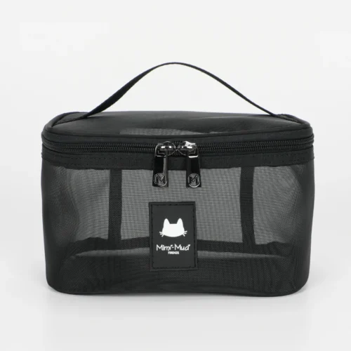 Mimi Muà - Beauty Case con Patta in Rete – Nero