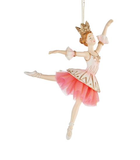 L'Oca Nera - Natale 2025 "Ballo di Natale" decorazione d'appendere Ballerina con corona