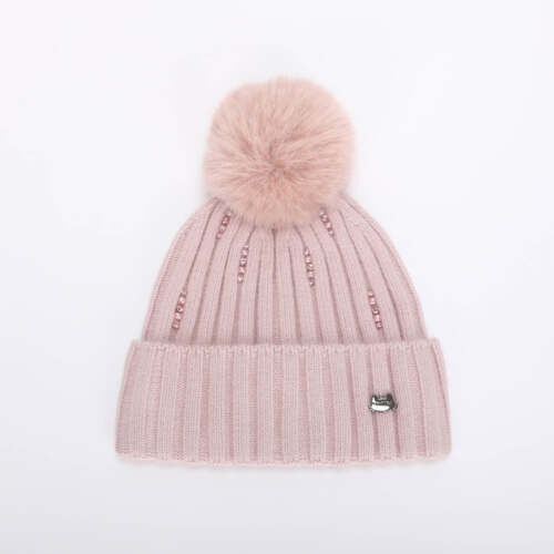 Alternative view of Mimi Muà - Berretto con Strass e Perle – Rosa