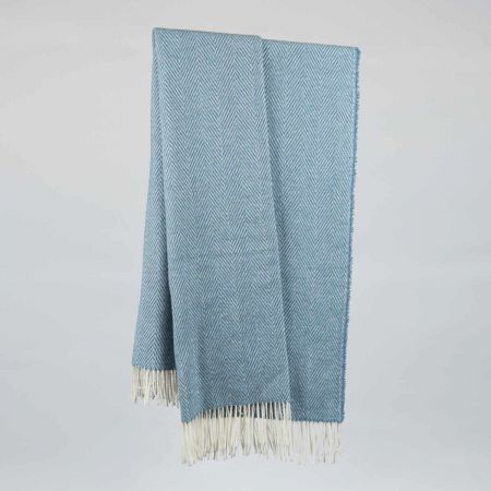 Beat Collection - Coperta art. Fish misto lana con frange - Carta zucchero