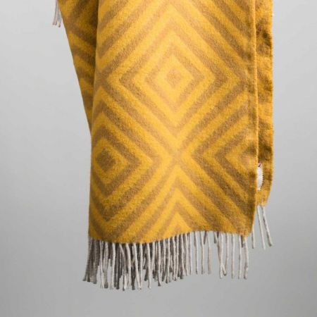 Beat Collection - Plaid art. Lennon misto lana con frange - Giallo