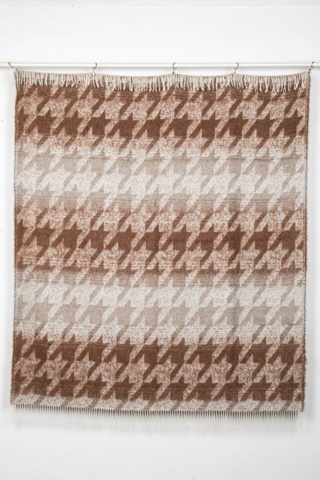 Alternative view of Beat Collection - Plaid art.Basilea misto lana con frange - col. avana