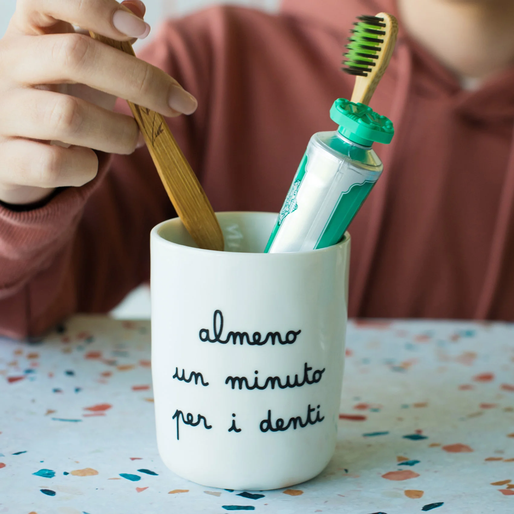 Simple Day - Portaspazzolino Almeno un minuto per i denti - immagine 2