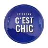Gift Company - Vassoio decorativo rotondo “Le Freak C’est Chic” – Blu scuro – 31x1x31 cm