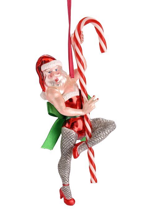 Gift Company - Decorazione da appendere “Babbo Natale con Bastoncino di Zucchero”