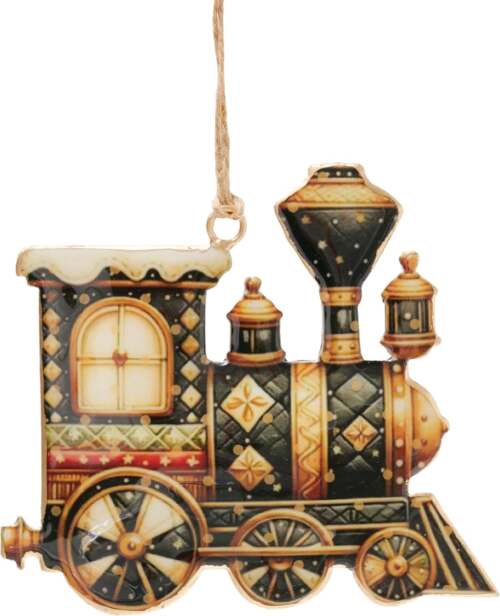 Magnus Home - Appendibile Trenino Lokka in Metallo – h 10,5 cm