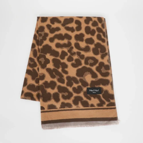Mimi Muà - Sciarpa Con Motivo Leopardato - Moro