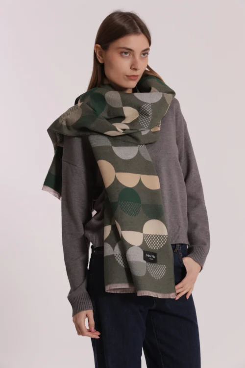 Alternative view of Mimi Muà - Sciarpa con Sfere – Verde