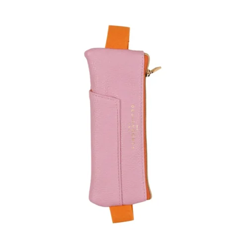 Paddywax - Astuccio in Pelle Vegana Rosa e Arancione per Penne