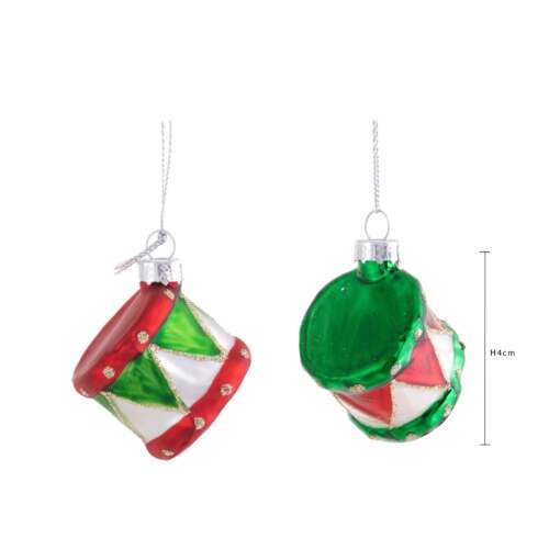 Alternative view of Natale - Decorazione Tamburo in Vetro Ø 4 cm