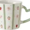Magnus Regalo - Mug Berry 350 ml in New Bone – Tazza Decorata Fragole 9,5×9,5 cm