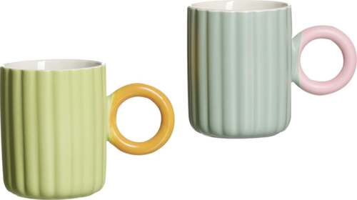 Magnus Regalo - Mug Raida Berry 360 ml in Porcellana – Tazza Decorata Col. Celeste