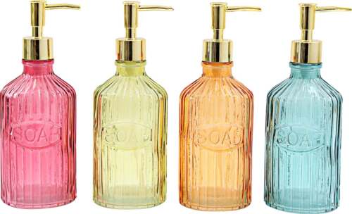 Magnus Regalo - Dispenser Bottiglia Soap in Vetro 8x21 cm Col Bordeaux