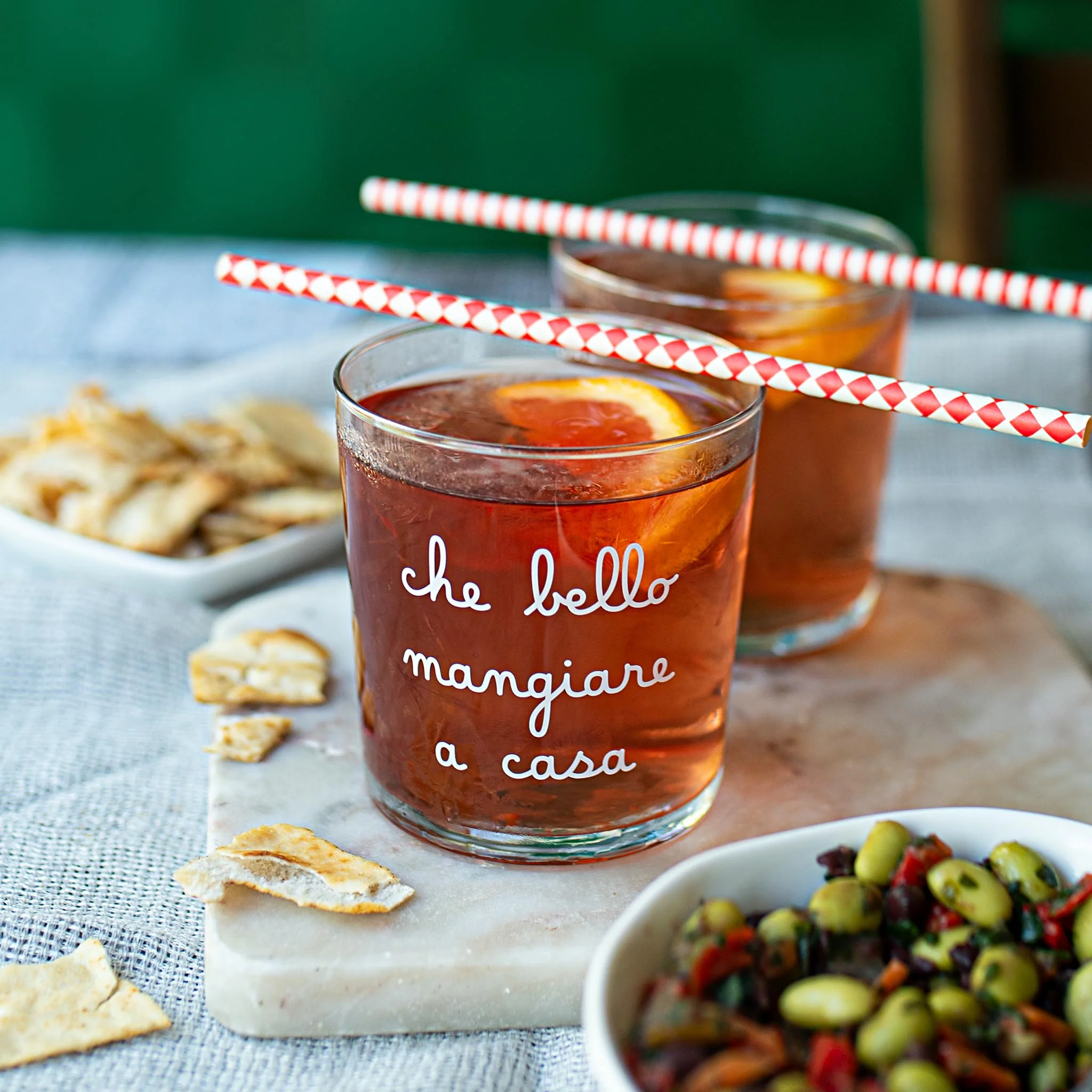 Simple Day - Set 6 Bicchieri acqua Che bello mangiare a casa - immagine 3