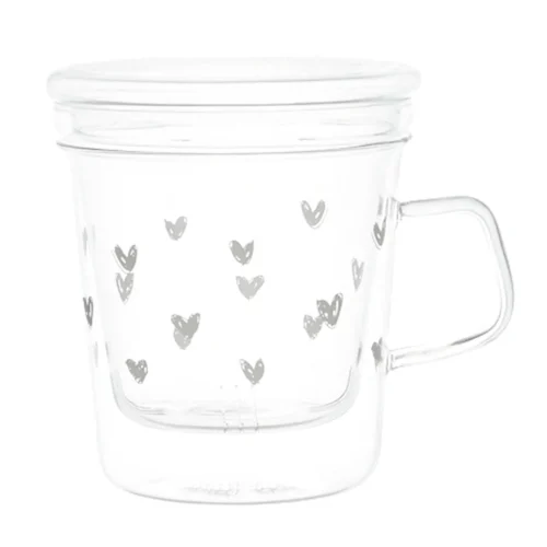 Simple Day - Mug con Infusore Tappezzeria Cuori