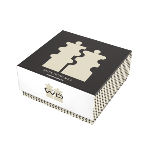 Alternative view of Wd Lifestyle - Set 2 macinapepe in legno FSC. Bianco e nero