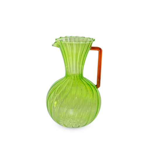 Wd Lifestyle - Caraffa in vetro colorata. Colore verde