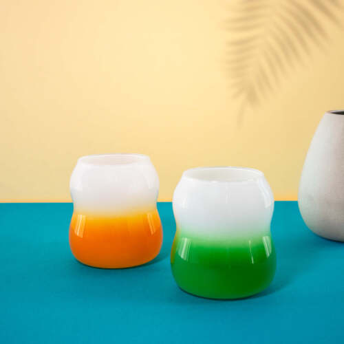 Alternative view of Wd Lifestyle - Set 2 bicchieri acqua 450 ml. Colori arancione e verde.