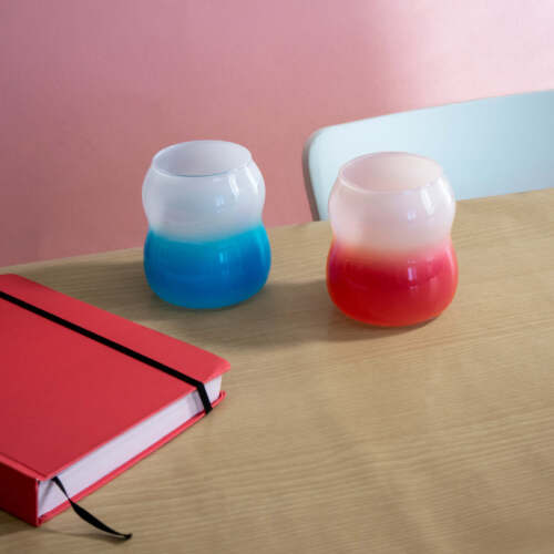 Alternative view of Wd Lifestyle - Set 2 bicchieri acqua 450 ml. Colori rosa e azzurro