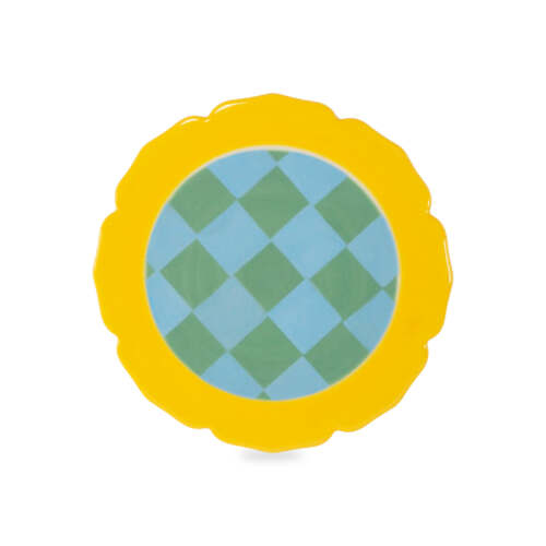 Wd Lifestyle - Sottopentola in stoneware giallo e azzurro