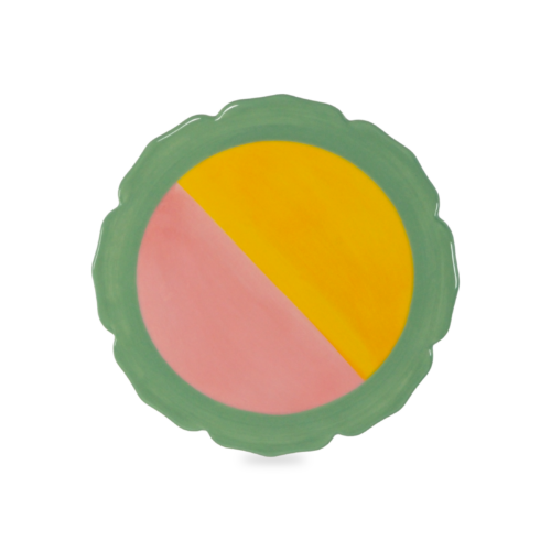 Wd Lifestyle - Sottopentola in stoneware verde e rosa