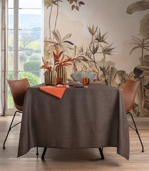 L'Oca Nera - Cacao - tovaglia antimacchia 155x270