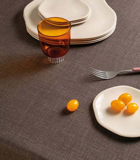 Alternative view of L'Oca Nera - Cacao - tovaglia antimacchia 155x270