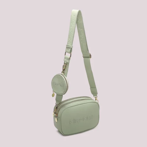 Alternative view of Mimi Muà - Borsa a Tracolla con Scritta Mimí-Muá – Verde Acqua