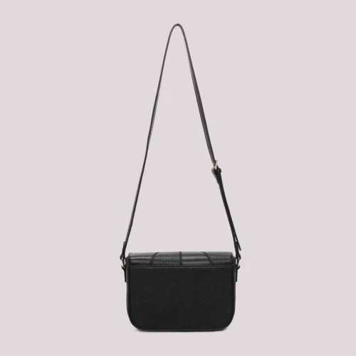 Alternative view of Mimi Muà - Borsa a Tracolla con Patta Patchwork in Ecopelle - Nero