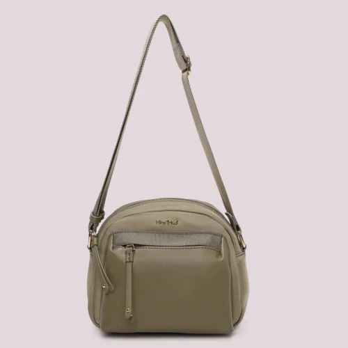 Mimi Muà - Borsa a Tracolla Donna in Nylon - Verde Militare