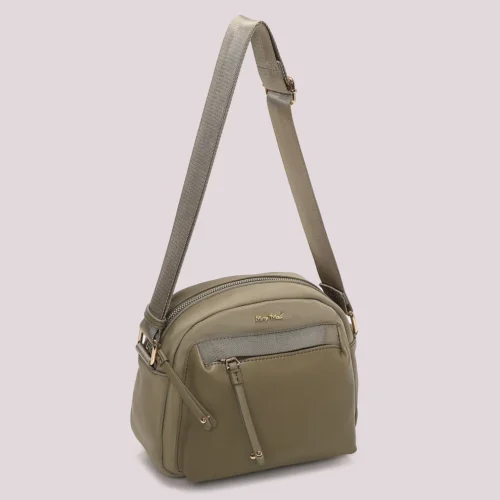 Alternative view of Mimi Muà - Borsa a Tracolla Donna in Nylon - Verde Militare