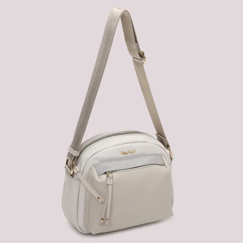 Alternative view of Mimi Muà - Borsa a Tracolla Donna in Nylon - Grigio chiaro