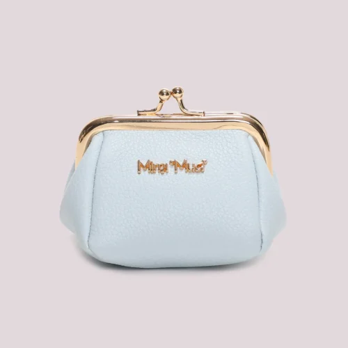 Mimi Muà - Portamonete in Ecopelle - Celeste