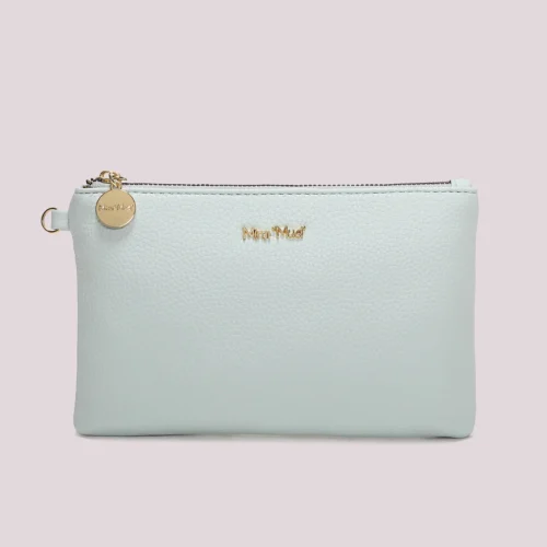 Mimi Muà - Portaoggetti Basic in Ecopelle - Celeste