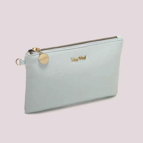 Alternative view of Mimi Muà - Portaoggetti Basic in Ecopelle - Celeste